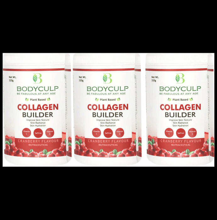 Bodyculp Plant Based Collagen Builder (100gm Each) Cranberry - Nibasu