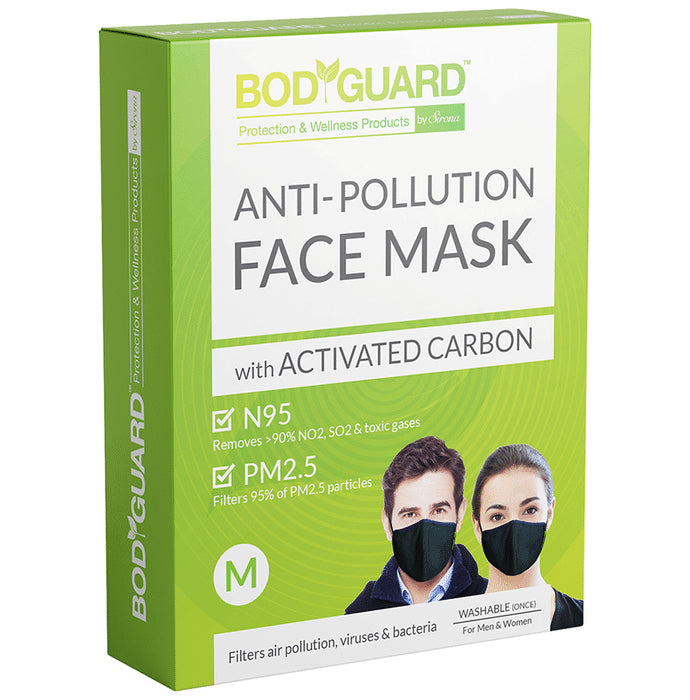 Bodyguard Anti-Pollution Mask with Activated Carbon, N95 + PM2.5 Medium - Nibasu
