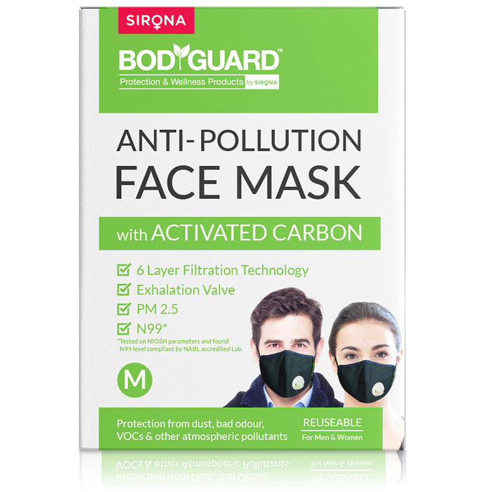 Bodyguard Anti-Pollution Mask with Activated Carbon, N99 + PM2.5 Medium - Nibasu