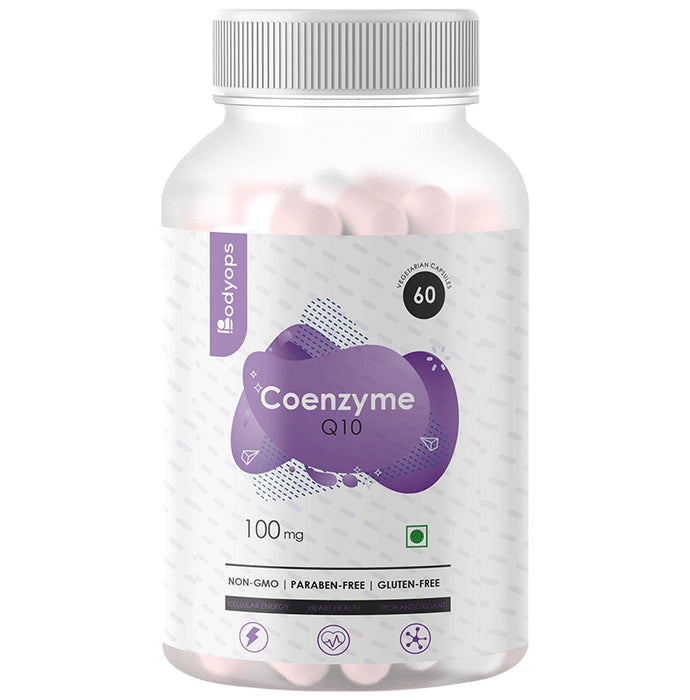 Bodyops Coenzyme Q10 100mg | Vegetarian Capsule for Energy & Heart Health - Nibasu