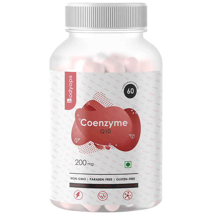 Bodyops Coenzyme Q10 200mg | Vegetarian Capsule for Energy & Heart Health - Nibasu