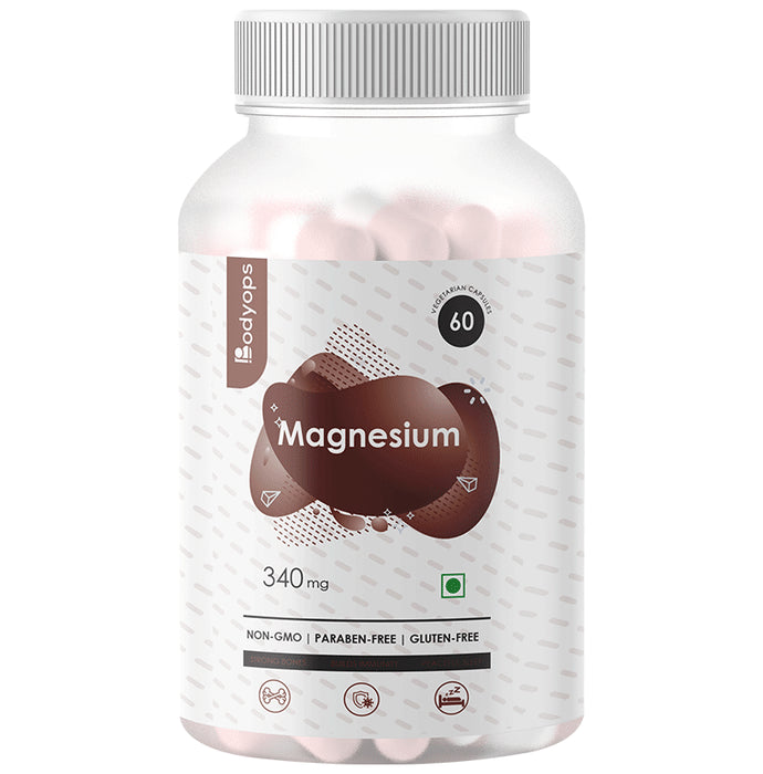 Bodyops Magnesium 340mg Vegetarian Capsule - Nibasu