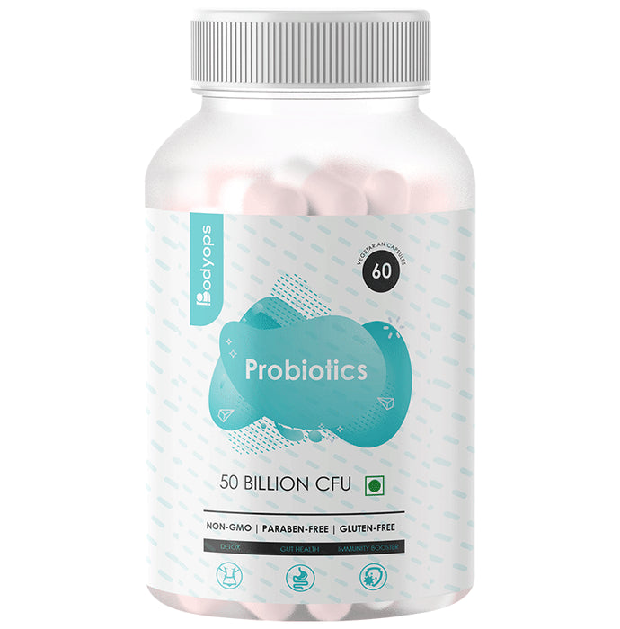 Bodyops Probiotics 50 Billion CFU Vegetarian Capsule - Nibasu