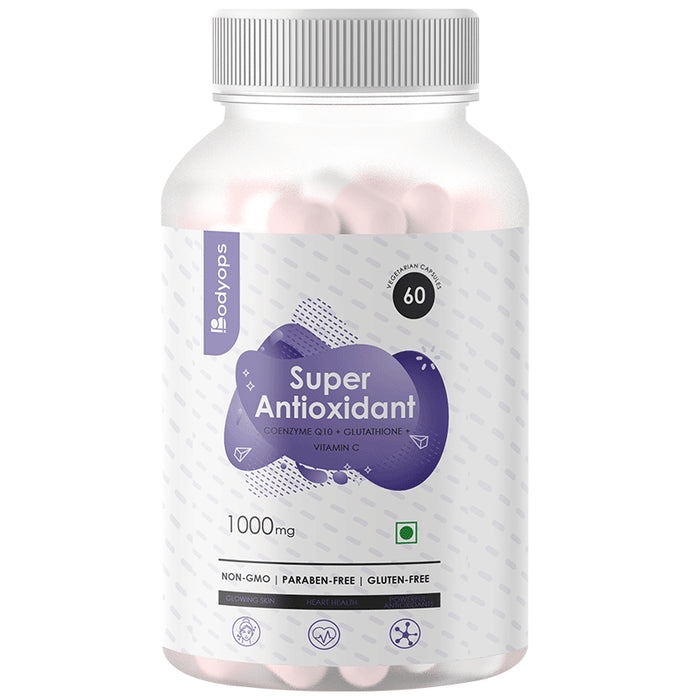 Bodyops Super Antioxidant 1000mg Vegetarian Capsule - Nibasu
