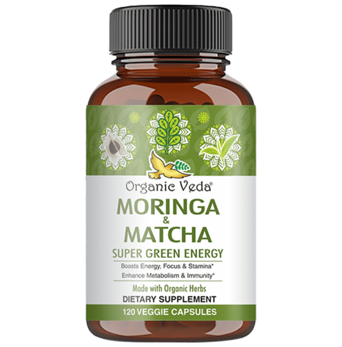 Organic Veda Moringa & Matcha Veggie Capsule - Nibasu