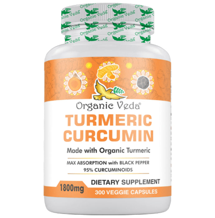 Organic Veda Turmeric Curcumin Veggie Capsule - Nibasu