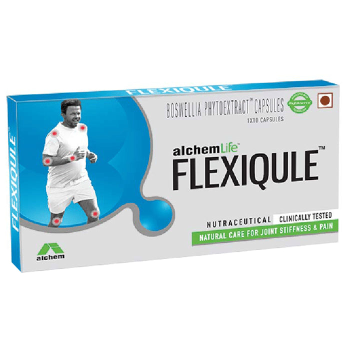 Flexiqule Capsule with Bosewellia Serrata & Ginger | For Joint Stiffness & Pain Relief - Nibasu