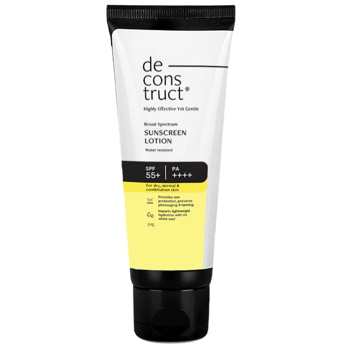 Deconstruct Broad Spectrum Sunscreen Lotion SPF 55+ PA++++ - Nibasu