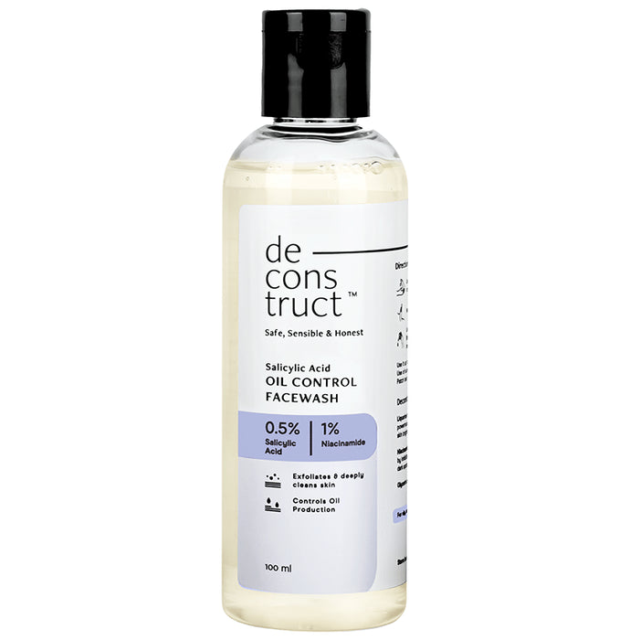 Deconstruct Salicylic Acid Oil Control Face Wash - Nibasu