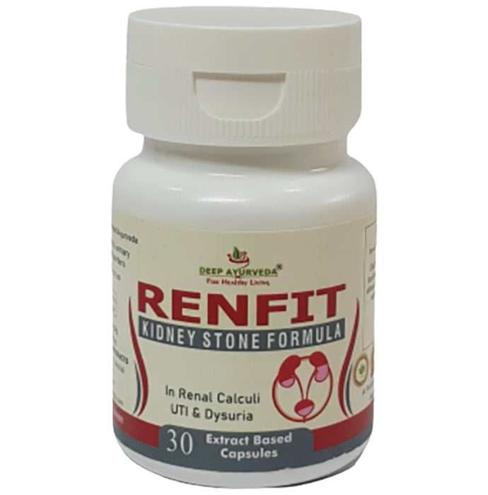 Deep Ayurveda Renfit Kidney Stone Formula Extract Based Capsule - Nibasu