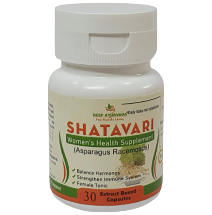 Deep Ayurveda Shatavari Women's Health Supplement Extract Based Capsule - Nibasu