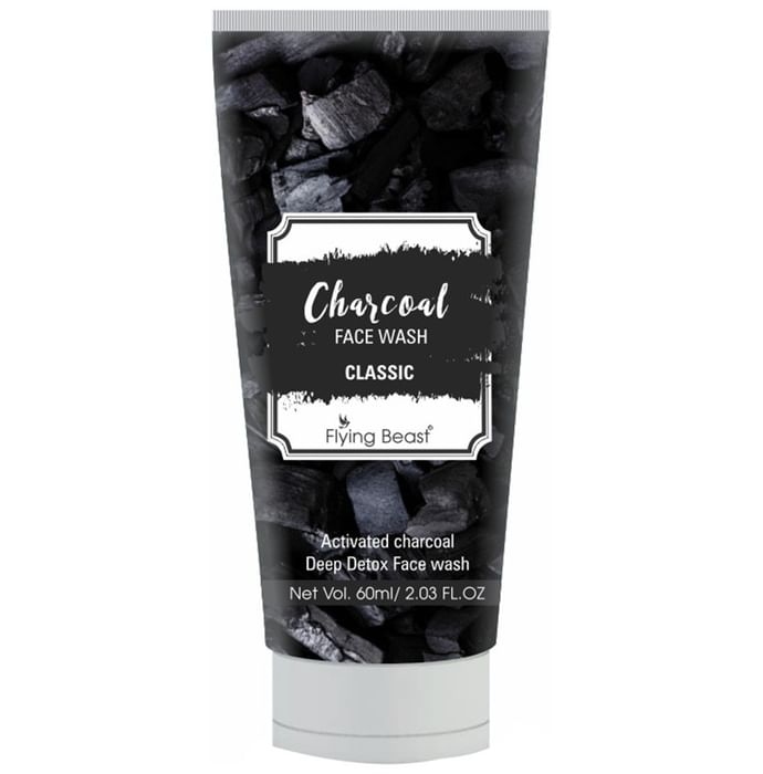 Flying Beast Classic Activated Charcoal Deep Detox Face Wash - Nibasu