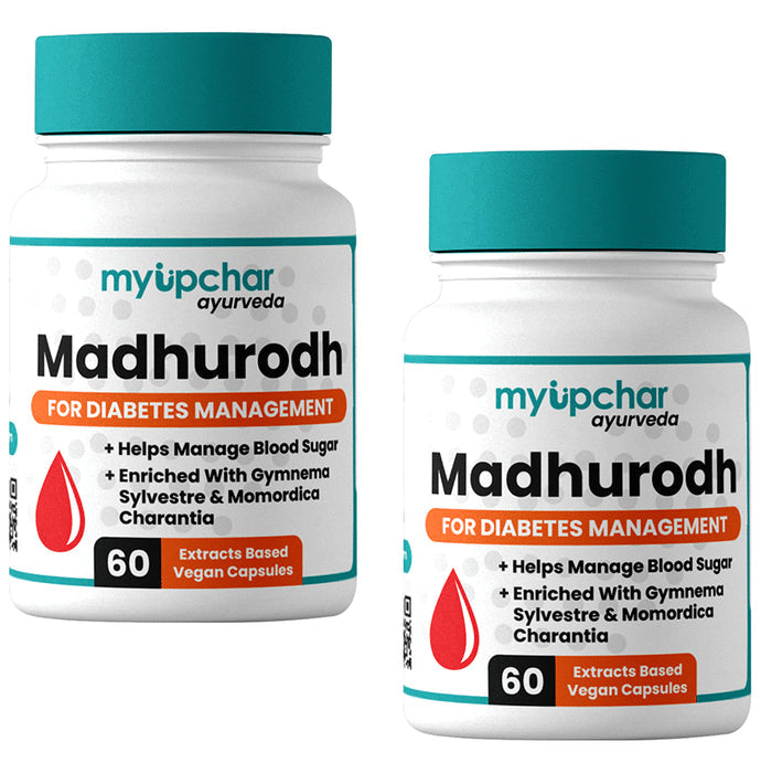 Myupchar Ayurveda Madhurodh Extracts Based Vegan Capsule (60 Each) - Nibasu