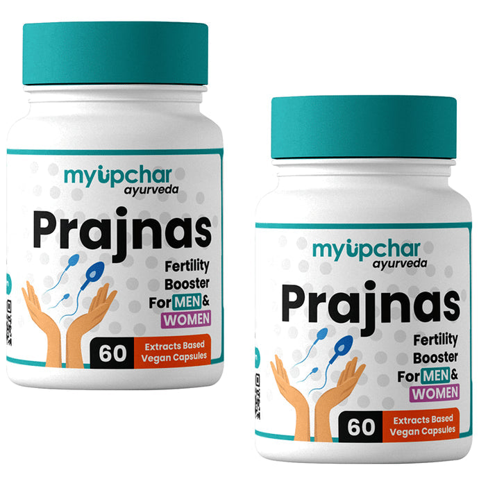 Myupchar Ayurveda Prajnas Extracts Based Vegan Capsule (60 Each) - Nibasu