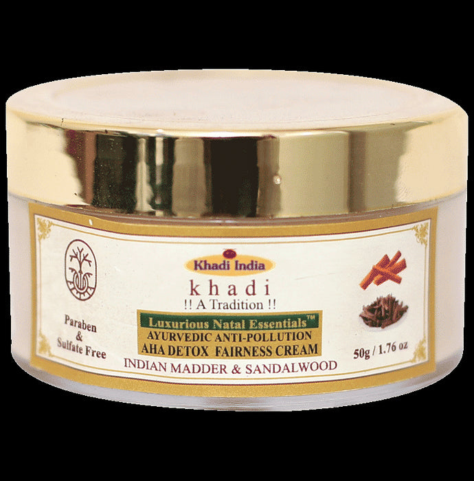 Luxurious Natal Essentials Ayurevedic Anti-Pollution AHA Detox Fairness Cream - Nibasu