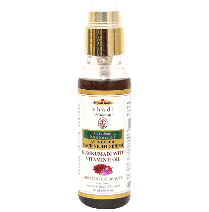 Luxurious Natal Essentials Ayurevedic Face Night Serum Kumkumadi with Vitamine E Oil - Nibasu