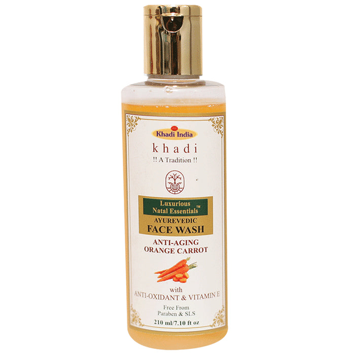 Luxurious Natal Essentials Ayurevedic Face Wash Anti-Aging Orange Carrot - Nibasu