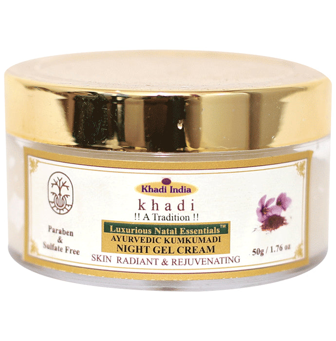 Luxurious Natal Essentials Ayurevedic Kumkumadi Night Gel Cream Sulphate Free Paraben Free - Nibasu