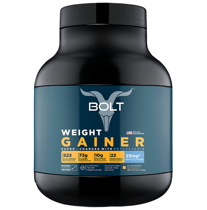 Bolt Weight Gainer Powder Alphonso Mangoza - Nibasu