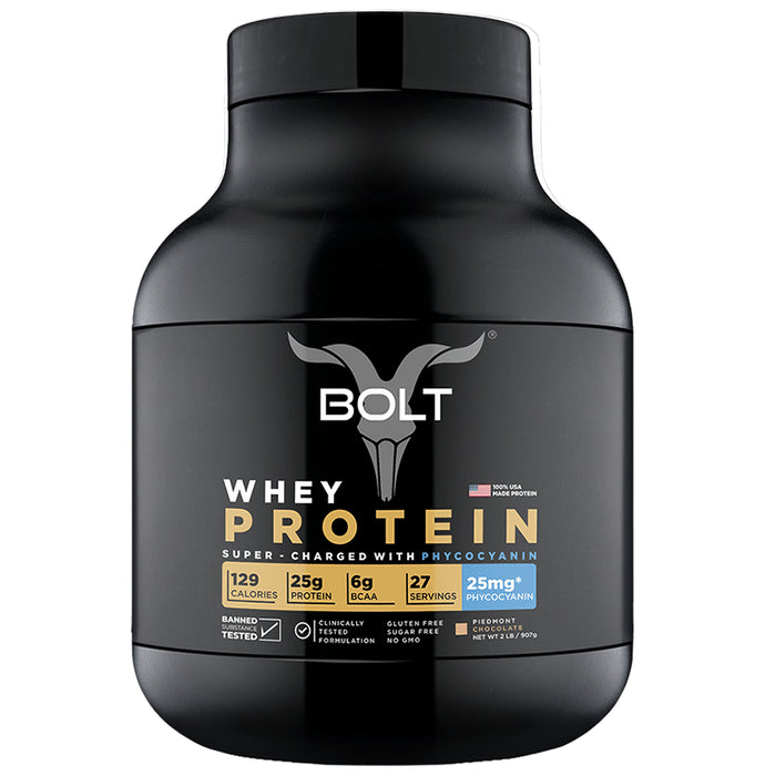 Bolt Whey Protein for Muscle Growth & Lean Muscle Mass | Flavour Powder Piedmont Chocolate - Nibasu