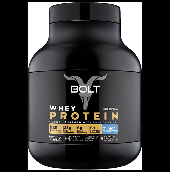 Bolt Whey Protein for Muscle Growth & Lean Muscle Mass | Flavour Powder Piedmont Chocolate - Nibasu