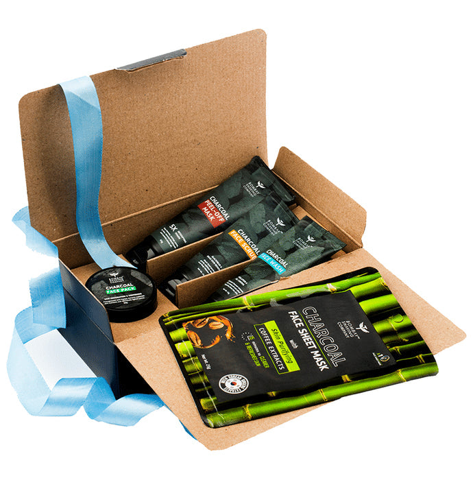 Bombay Shaving Company 5-in1 Charcoal De-tan & Detox Valentine's Day Gift Kit Kit - Nibasu