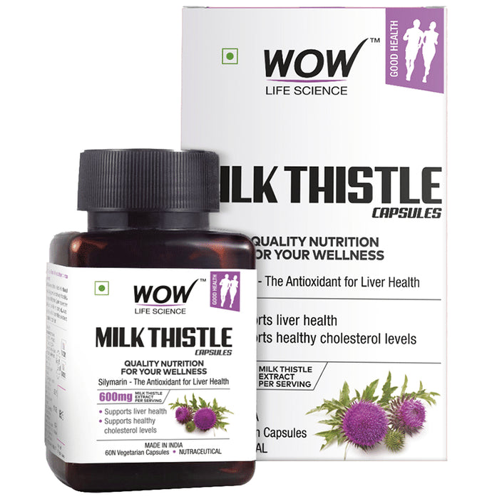 WOW Life Science Milk Thistle Vegetarian Capsule - Nibasu
