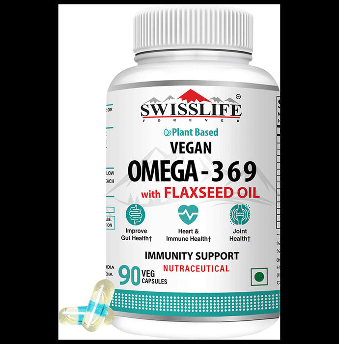 SWISSLIFE FOREVER Omega 3 6 9 with Flaxseed Oil Veg Capsule - Nibasu