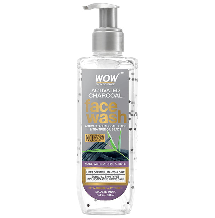 WOW Skin Science Activated Charcoal Face Wash - Nibasu