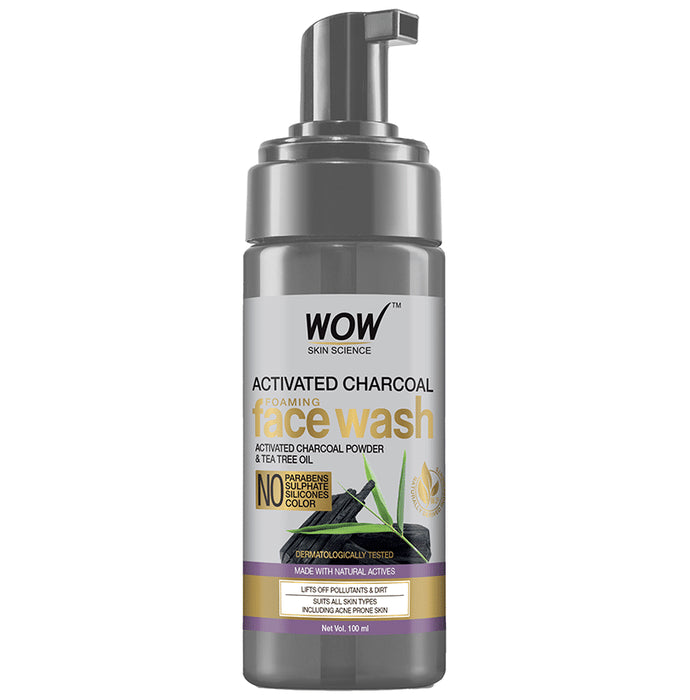 WOW Skin Science Activated Charcoal Foaming Face Wash - Nibasu