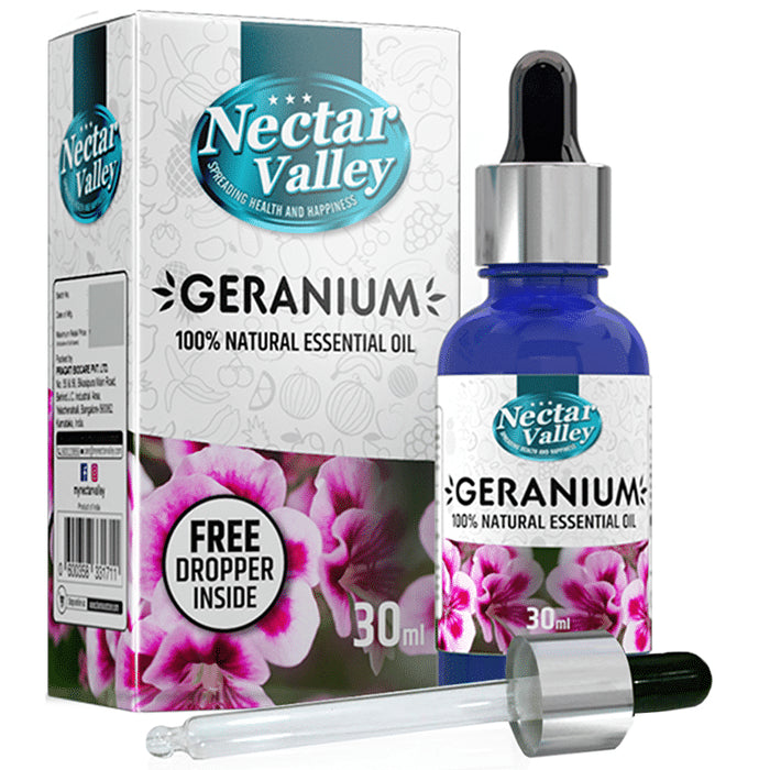Nectar Valley Geranium 100% Natural Essential Oil - Nibasu