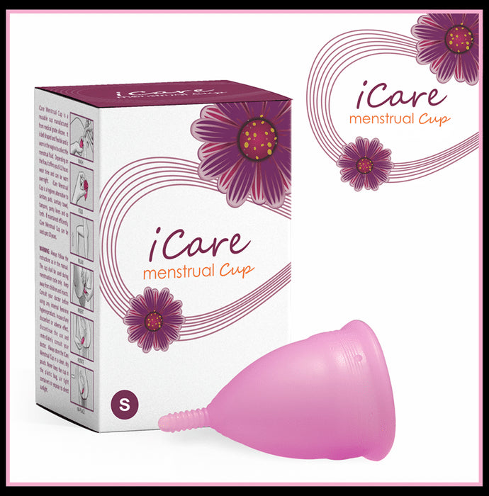iCare Hygienic Menstrual Cup Reusable, Washable Small Before Delivery or Upto Age 25 Years - Nibasu
