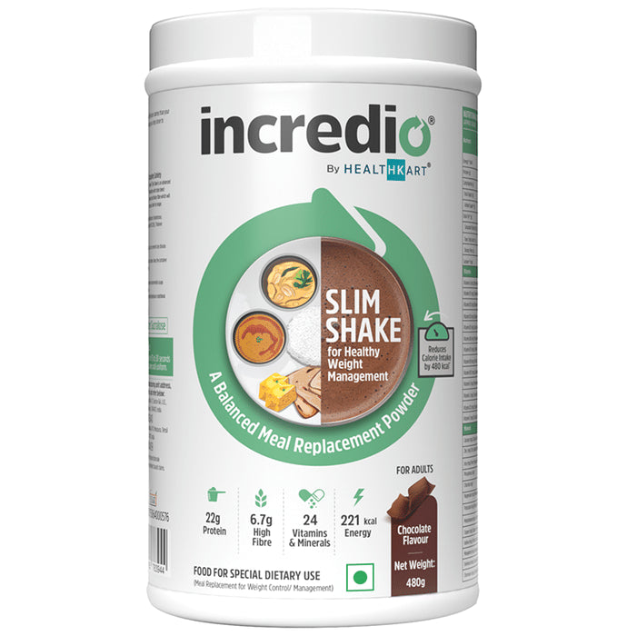 Incredio Slim Shake for Weight Management | Meal Replacement Chocolate - Nibasu