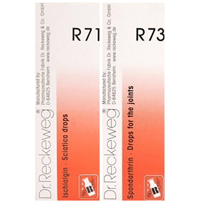 Combo Pack of Dr. Reckeweg R73 Joint Pain Drop & Dr. Reckeweg R71 Sciatica Drop (22ml Each) - Nibasu