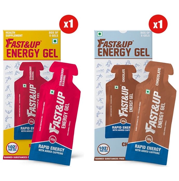 Fast&Up Energy Gel Combo (5 Sachet of 30gm Each) - Nibasu