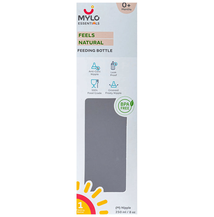 Mylo Essentials Feels Natural Feeding Bottle Medium Nipple Sky Blue - Nibasu