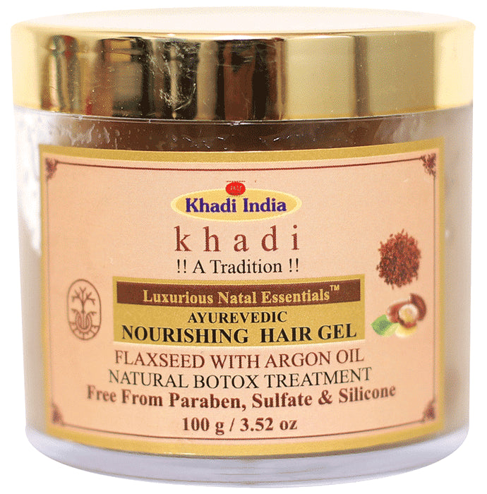 Luxurious Natal Essentials Ayurvedic Nourishing Hair Gel Flaxseed with Argon Oil - Nibasu