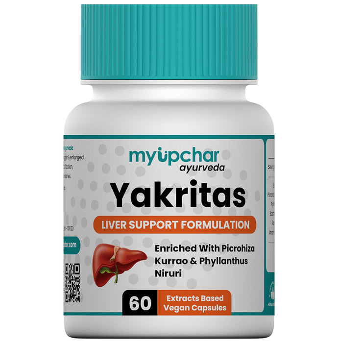 Myupchar Ayurveda Yakritas Extra Based Vegan Capsule - Nibasu