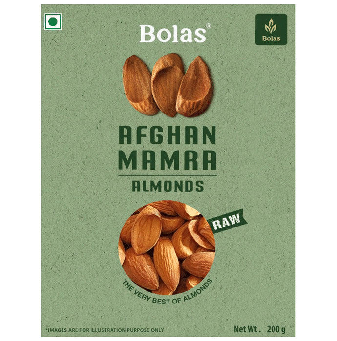 Bolas Afghan Mamra Raw Almonds - Nibasu