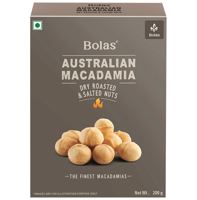 Bolas Australian Macadamia Dry Roasted & Salted Nuts - Nibasu
