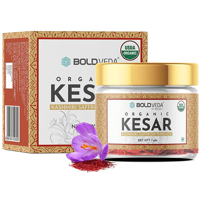 Boldveda Organic Kesar Kashmiri Saffron Threads - Nibasu