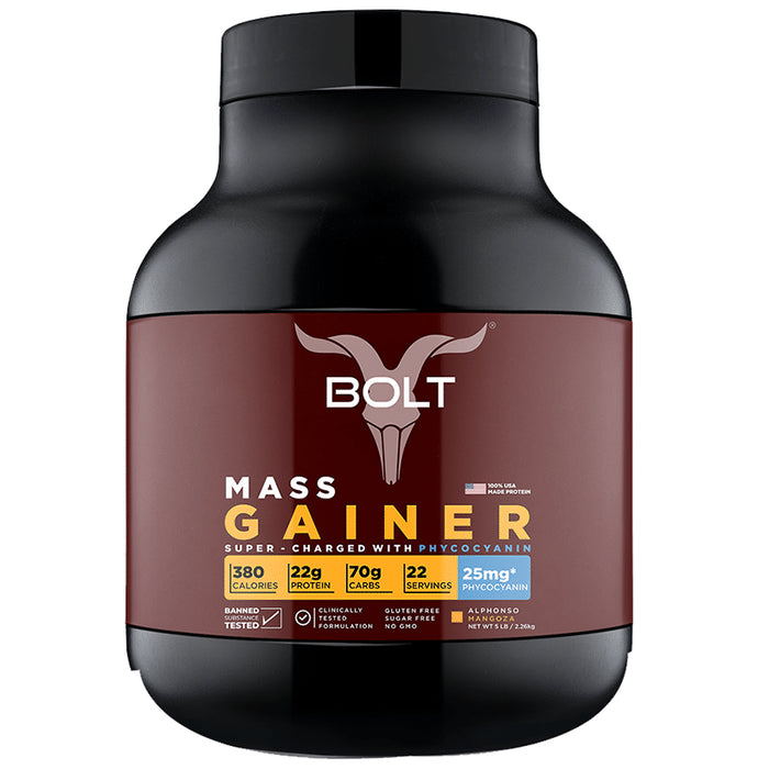 Bolt Mass Gainer Powder Alphonso Mangoza - Nibasu