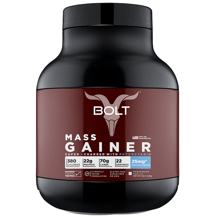 Bolt Mass Gainer Powder Madagascar Vanilla - Nibasu