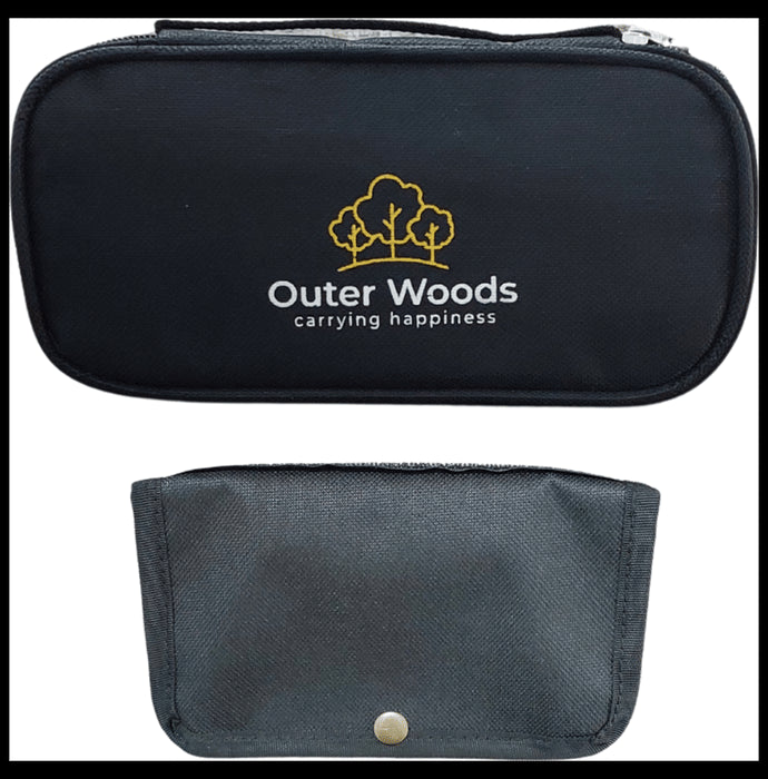 Outer Woods OW 12 Insulated Insulin Cooler Bag Black - Nibasu