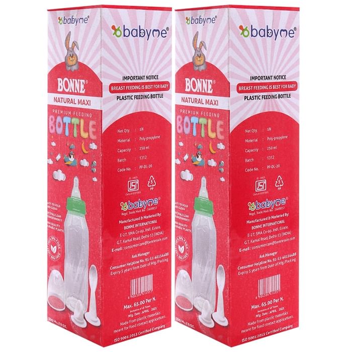 Bonne Natural Maxi Premium Feeding Bottle 250ml - Nibasu