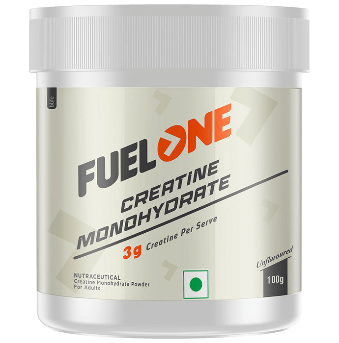 Fuel One Creatine Monohydrate Micronized & Instantized Formula, Boosts Athletic Performance & Pumps Muscles Powder Unflavored - Nibasu