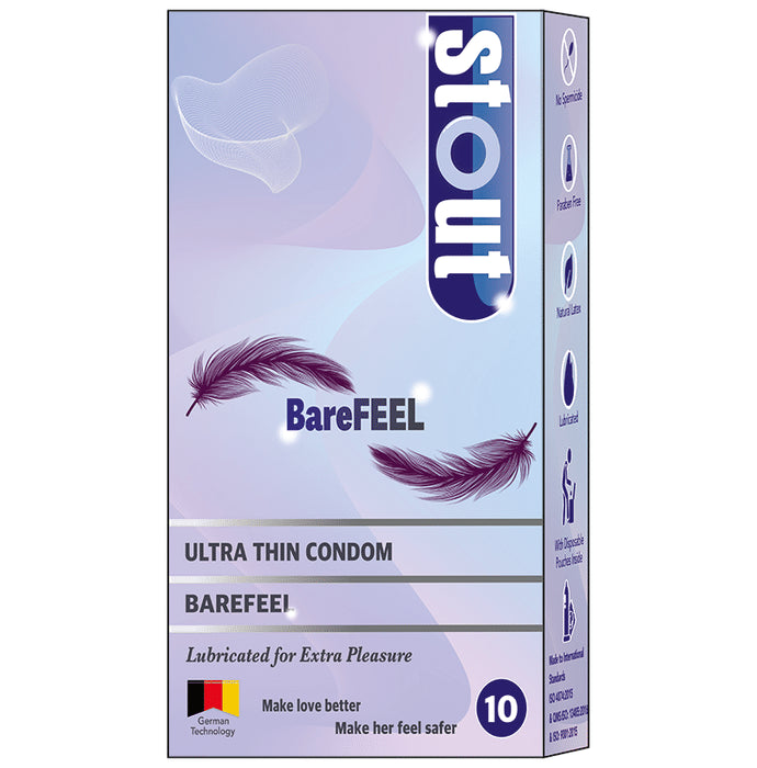 Stout Barefeel Ultra Thin Condom (10 Each) - Nibasu