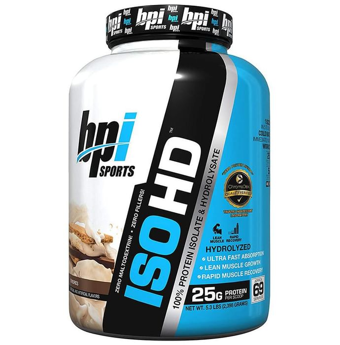 BPI Sports ISO HD 100% Whey Protein Isolate & Hydrolysate S’mores - Nibasu
