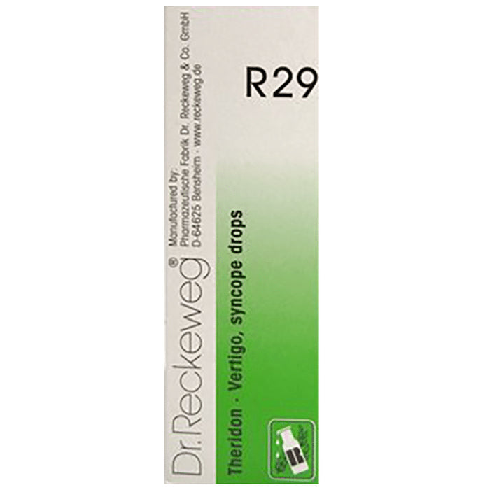 Dr. Reckeweg R29 Vertigo And Syncope Drop - Nibasu