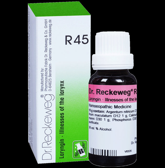 Dr. Reckeweg R45 Illnesses Of The Larynx Drop - Nibasu